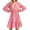 Pink, variant on Women Long Sleeve Mini Dress Casual A Line Flowy Loose Vacation Party Babydoll Fall Short Dresses with Pocket Pink S
