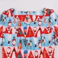 thumbnail image 4 of Vestido de manga corta con estampado de Papá L jinwen Vestidos de Navidad para mujeres, 4 of 8
