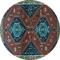 thumbnail image 1 of Ahgly Company Indoor Round Persian Light Blue Traditional Area Rugs, 7' Round, 1 of 4