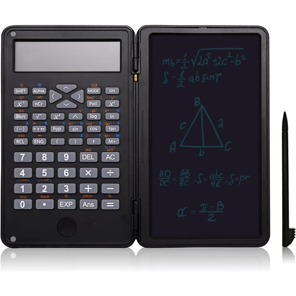 Writing board calculator, 6-inch, black, rechargeable, inkless drawing memo pad planning board