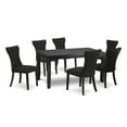thumbnail image 2 of East West Furniture Dining Room Set Black, DUGA7-BLK-24, 2 of 6