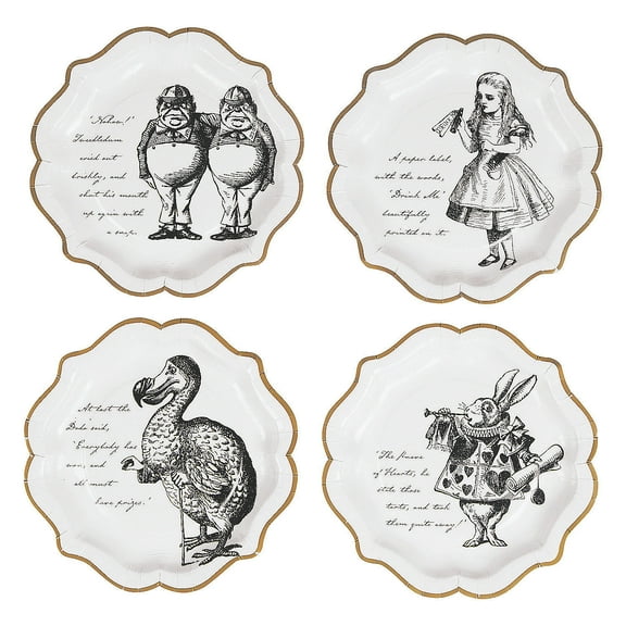 Truly Alice Paper Dinner Plates - Party Supplies - 8 Pieces