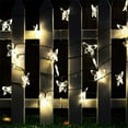 thumbnail image 6 of Butterfly String Lights, 4.5M 20LED Solar Butterfly String Lights Outdoor Garden Solar String Lights Waterproof with 8 Mode, 6 of 8