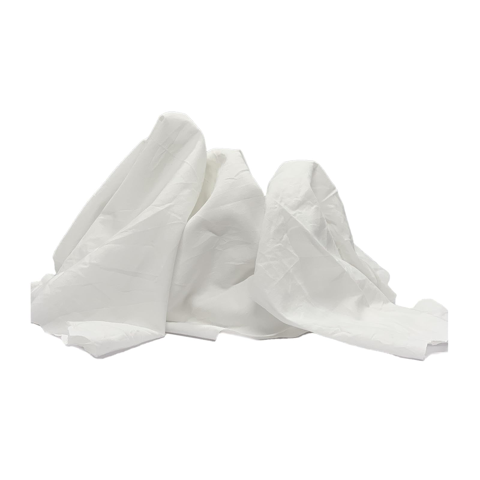 SupremePlus Sheeting Cleaning Rags 10 lbs Box of Rags Commercial Lint-Free Multipurpose Cotton Household Cleaning Cloths & Wipes, White, 90 Count
