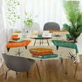 thumbnail image 3 of Yayeee Tablecloths 54" x 54" Rectangle Wrinkle Resistant Party Table Cover, Black Cats Reading, 3 of 8