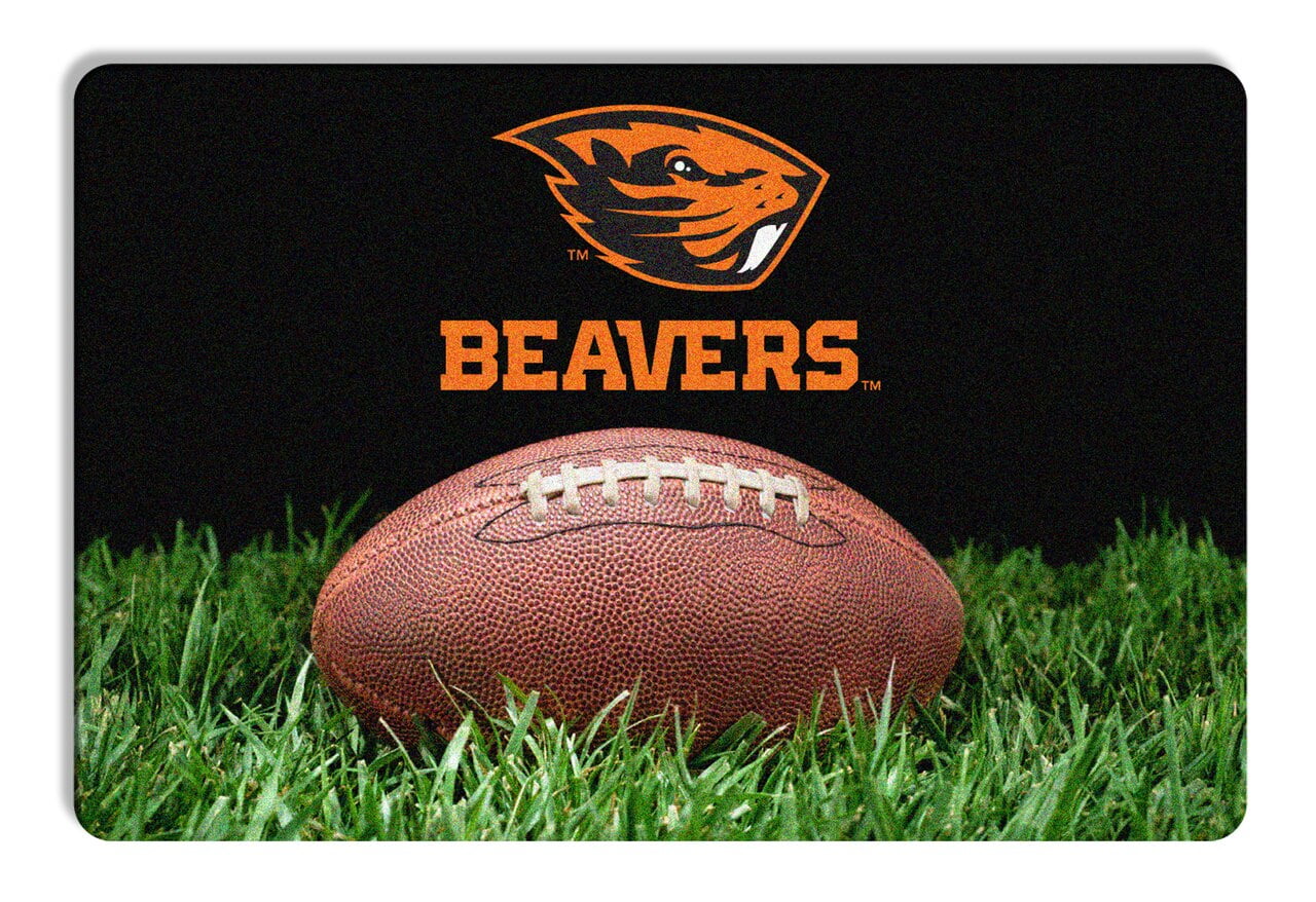 Large NCAA Oregon State Beavers Classic Football Pet Bowl Mat