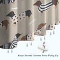 thumbnail image 6 of Cute Cartoon Dachshund Shower Curtain 36"x72" ,Bathroom Decorative Shower Curtains Set with 12 Hooks,Modern Waterproof Washable Shower Curtain, 6 of 6