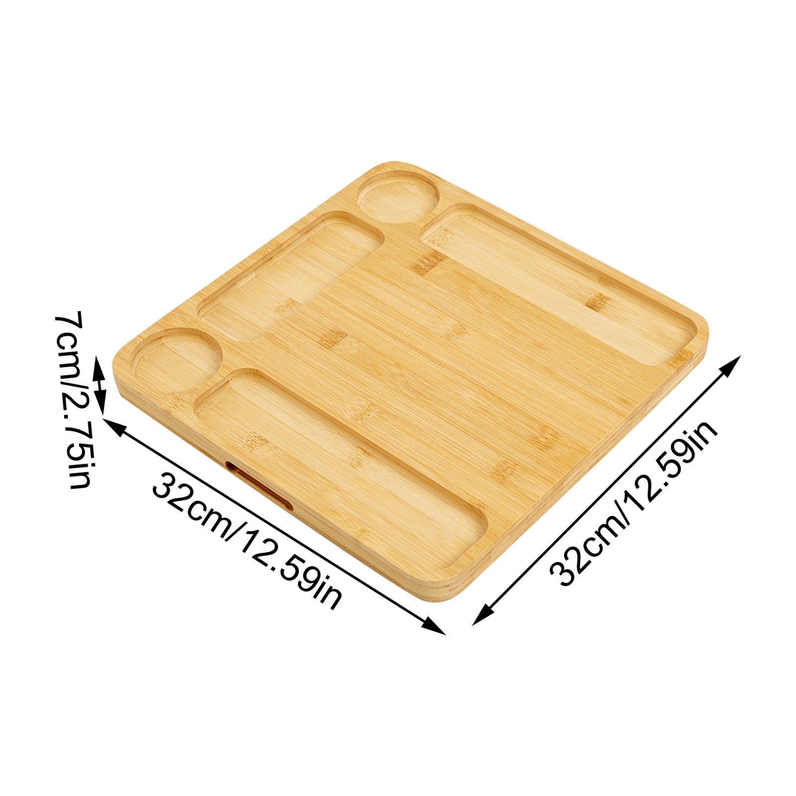 Square Cheese Board With Lid Bamboo Bread Board, Pizza Chopping Board Wooden Serving Tray Bamboo Cheese Board For Appetizers.