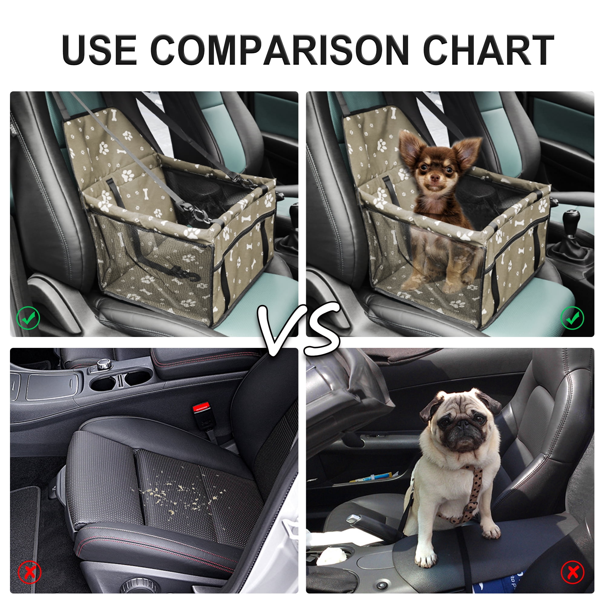 Unique Bargains Automotive Car Front Bucket Seat Cover Pet Booster Seats Protector Gray