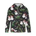 thumbnail image 4 of Sudadera con capucha para hombre, informal, con cordón, estampado navideño, deportiva, blusa de poliéster, 4 of 4