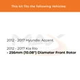 thumbnail image 2 of MAX Advanced Brakes - Front Brake Kit For 2012-2017 Hyundai Accent, 2012-17 Kia Rio (10.08" Dia Front Rotor) | Carbon Ceramic Brake and Rotor Kit | Daily Driving Geomet Coated Brake Rotors, 2 of 9