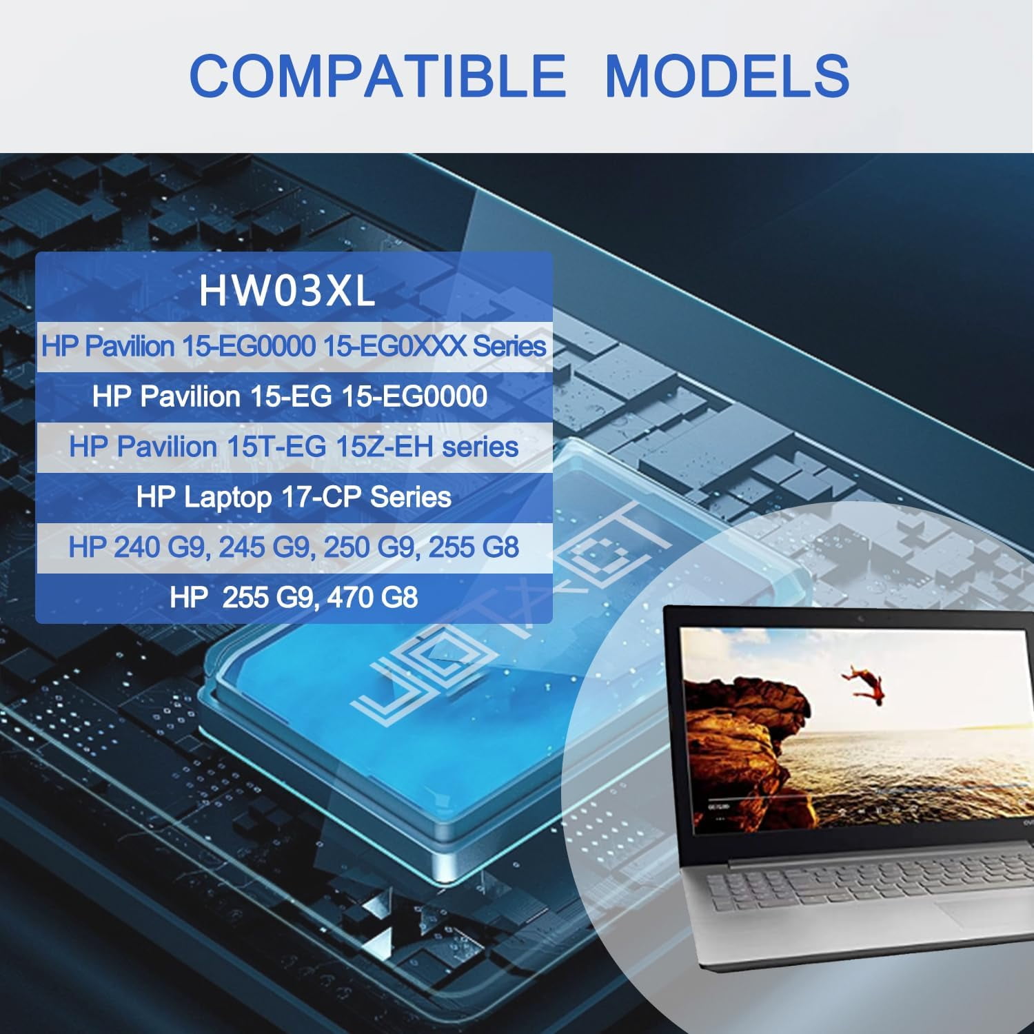 JOTACT HW03XL L97300-005 Laptop y Replacement for HP