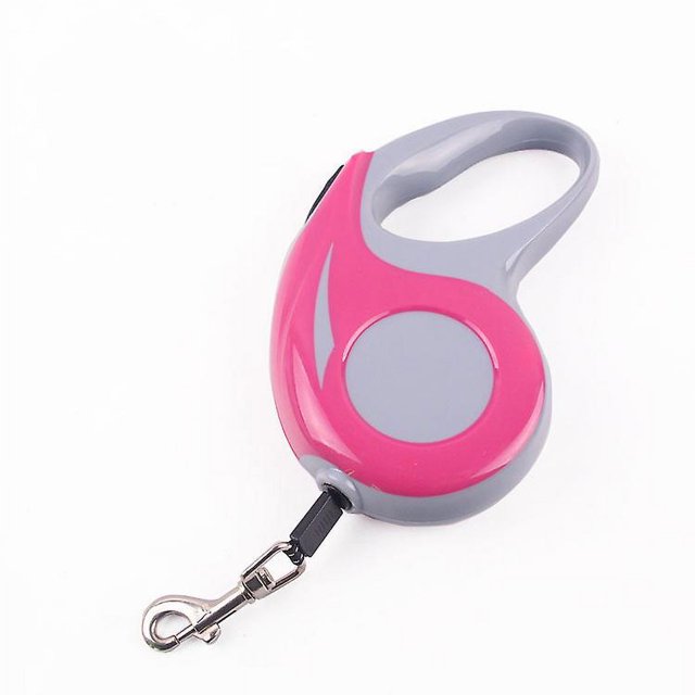 Correa telescópica para perros, tractor telescópico automático para mascotas, correa para perros domésticos rosa Rojo Verde Cocina, Decoración y Otros