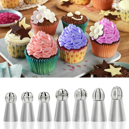 

Cake Decorating Kit Pinkiou Cake Decorating Supplies Piping Bags and Tips Stainless Steel Set with 7 Pcs Russian Piping Tips for Cupcakes Baking & Pastry
