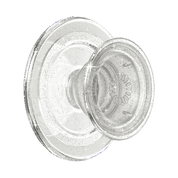 PopSockets MagSafe Phone Grip with Kickstand and Swappable Top - Clear Glitter