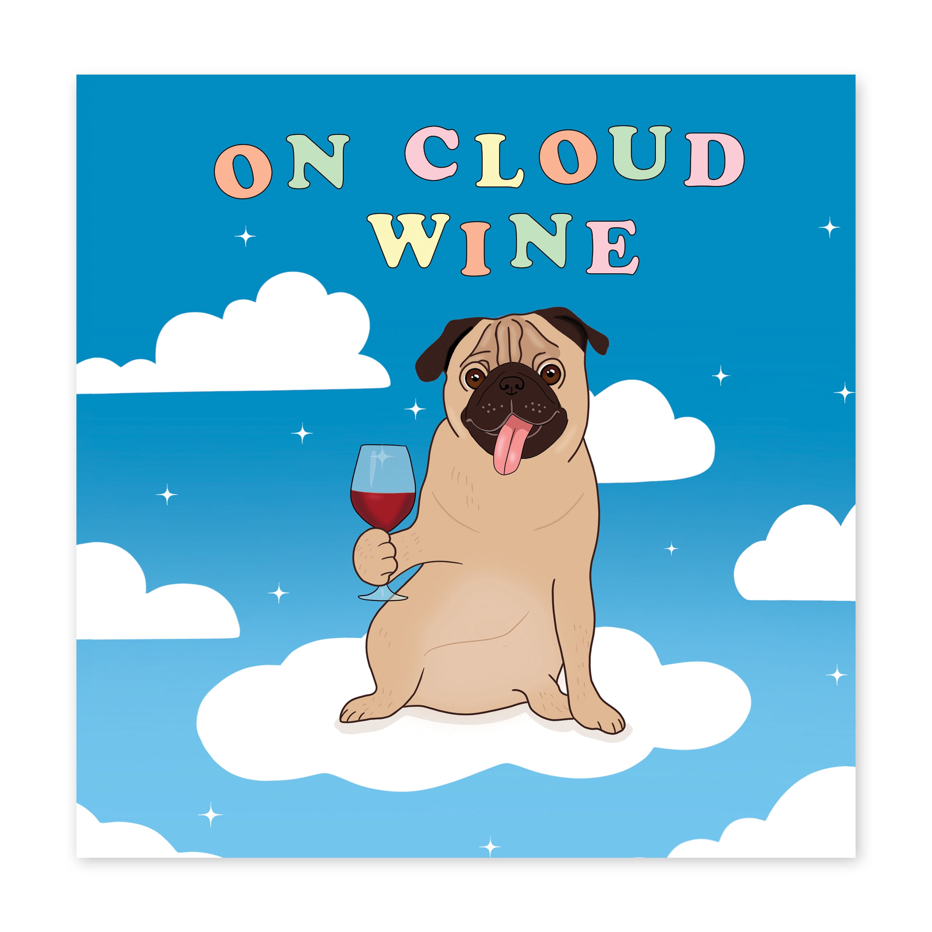 Central 23 - Funny Birthday Card - 'On Cloud Wine' - Pun Design - Witty ...
