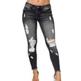 thumbnail image 2 of Jeans for Women 2025 Y2K Casual Ripped Distressed Skinny Cropped Denim Jean Pants Womens Jeans Trousers, 2 of 5