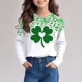 thumbnail image 2 of St.Patrick's Day Agkizg Toddler Baby Girls Summer Tops, Long Sleeve T-shirt for Kids, Toddler Girls Casual Pullover Blouse Tee Children Green Printing Crewneck T Shirts, Sizes 4-5 Years, 2 of 3