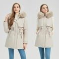 thumbnail image 6 of HongQid Women's Quilted Winter Coat Warm Puffer Jacket Thicken Midlength Parka with Removable Sleeves, 6 of 9
