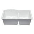 thumbnail image 2 of Pemberly Row White 33" Double Bowl Undermount Granite Composite Kitchen Sink, 2 of 9