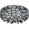 Norina Round Tablecloth Football White Black White Waterproof Oil Proof Polyester Table Cloth Cover Decor for Home Dining Outdoor,Parties
