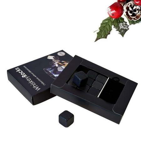 Chillsner Beer Cooler Set Vina Whiskey Wine Chiller Stones Set, 9 Premium Chilling Ice Rocks for Beer Bourbon etc.. Chill Any Beverage Without Diluting It, with a Black Storage Pouch, ()