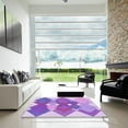 thumbnail image 7 of Ahgly Company Machine Washable Indoor Square Transitional Mauve Purple Area Rugs, 3' Square, 7 of 7