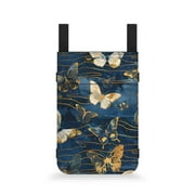 COEQINE Butterfly Crutch Pouch Large Capacity Crutch Storage Bag Crutch Bag Pouch with Water Bottle Universal Crutch Pouch Washable Forearm Crutch Bag Pouch for Women Girls