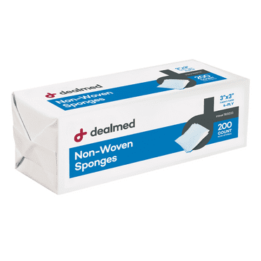 Dealmed Gauze Pads, N/S, Non Woven, 3" x 3", 4 Ply, 200/Bx
