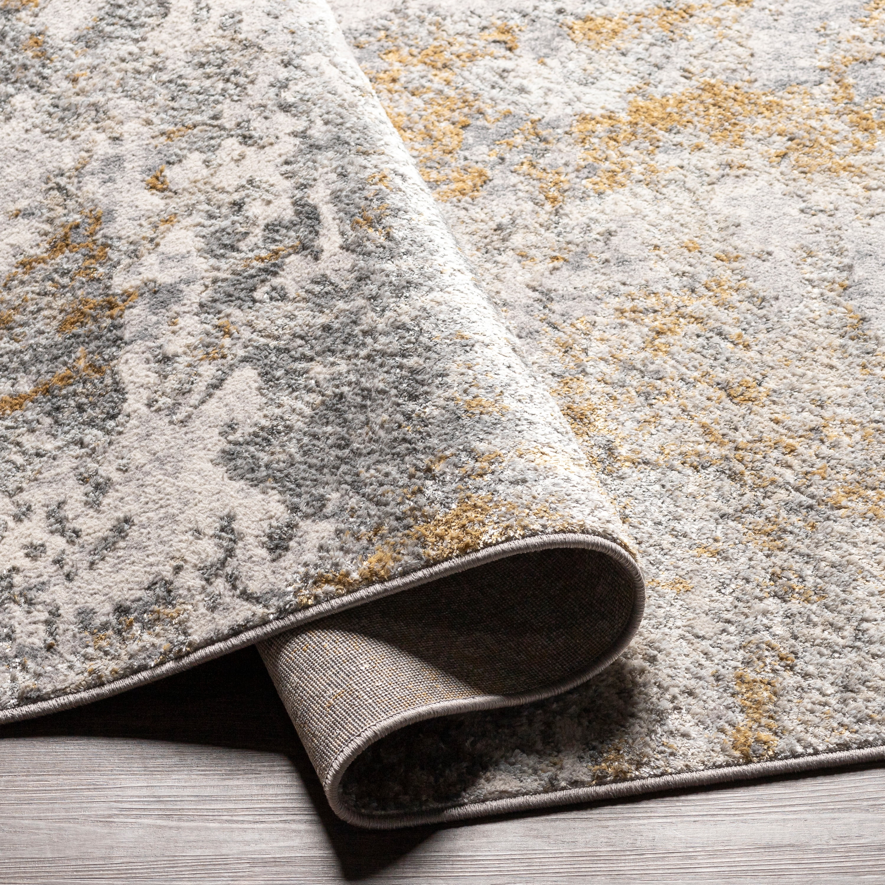 Firenze Grey/Beige 9' x 12' Modern Rectangle Area Rug