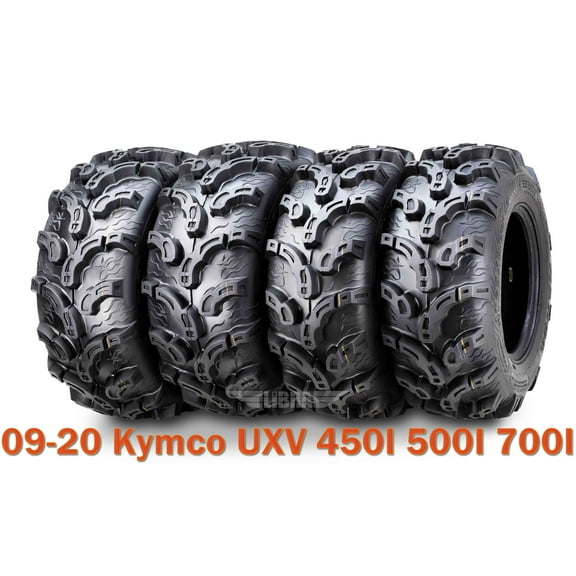 (4) WANDA 25X8X12 25X10X12 fit 09-20 Kymco UXV 450I 500I 700I ATV Tire Set Super Mud