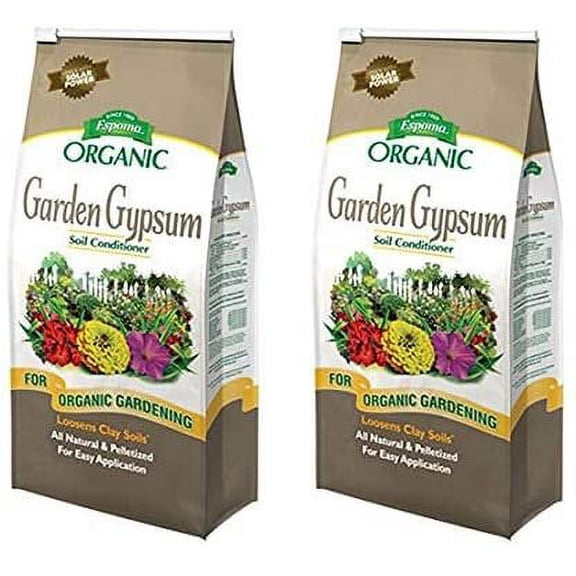 Espoma Garden Gypsum Fertilizer - Improves Soil Structure - 2 Pack, 6-Pound