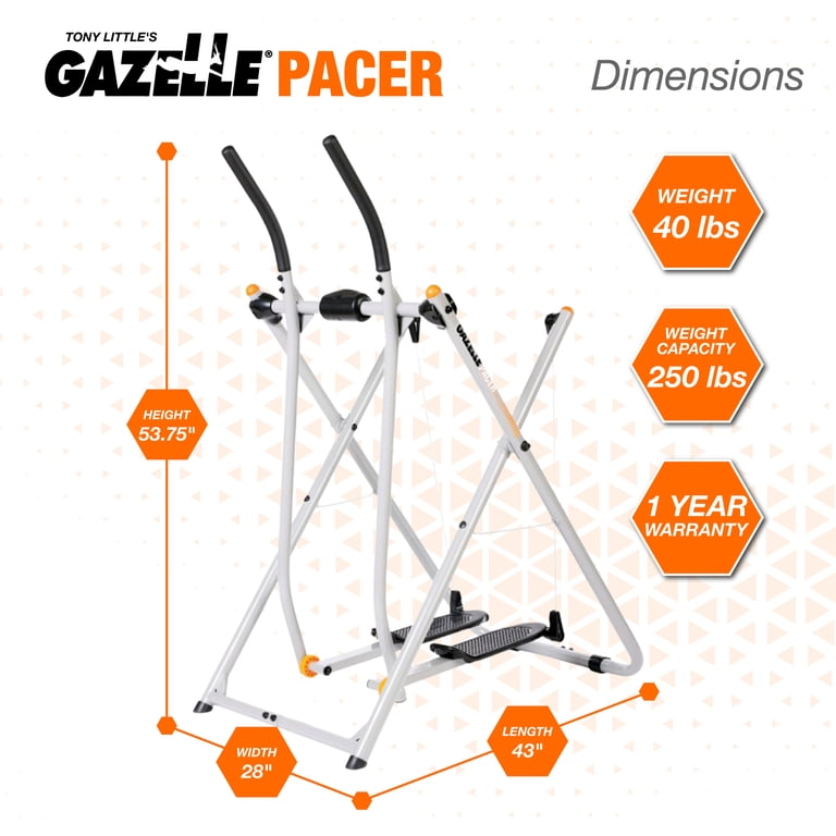 Gazelle Tony Little Pacer Total Body Elliptical Glider, Gray