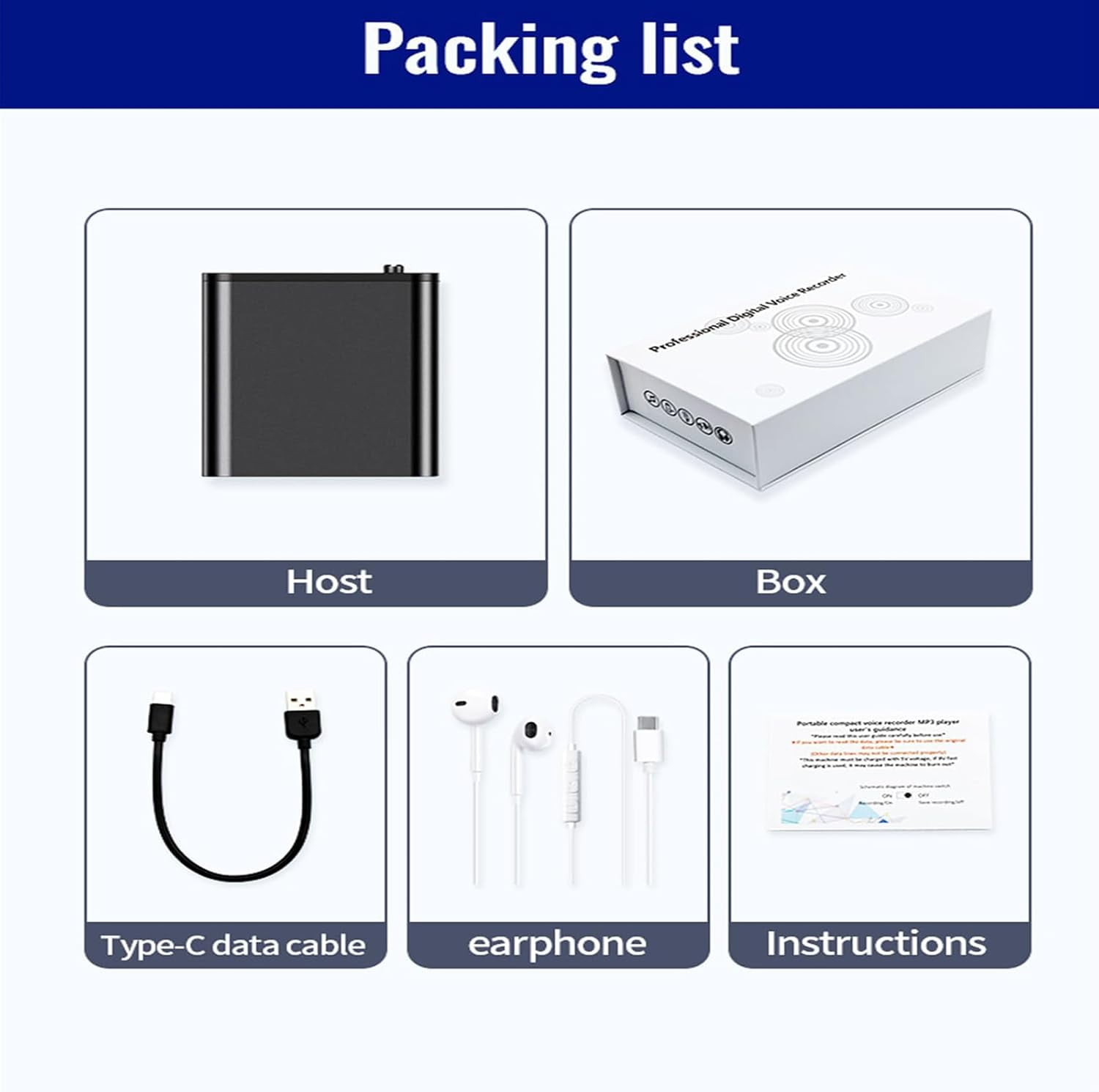 Recordix Magnetic Voice Recorder, Mini Magnetic Voice Recorder with Playback, Smart Voices Recorders for Lectures Meetings Interviews Travel Business