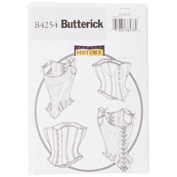 BUTTERICK PATTERNS B4254 Corsés y corsés para mujer Talla 18-20-22