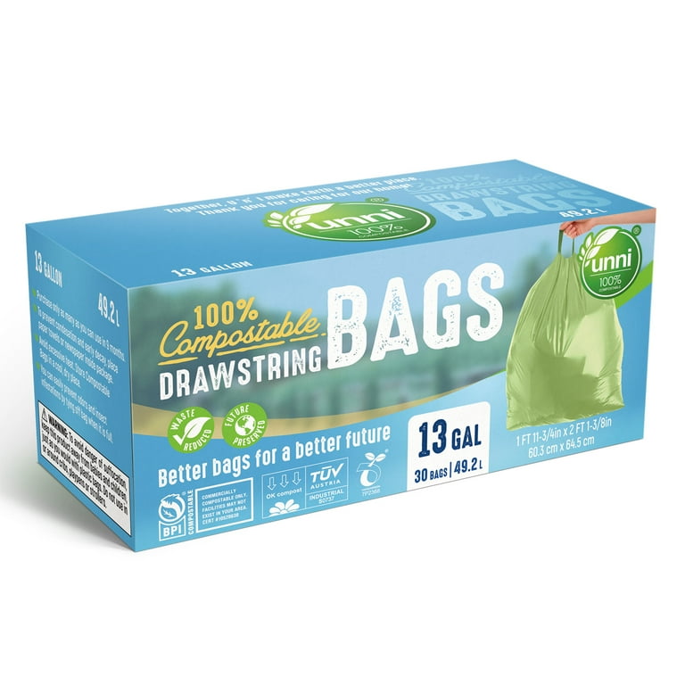 Compostable Trash Bags, 13 Gallon Compost Bags, 100 Count 49.2