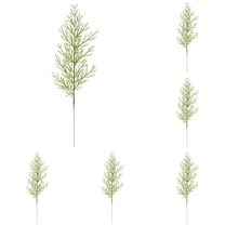 ZHANQUNE Artificial Christmas Greenery Branches 14 Inch Cedar Needle Stems with Wire, Green Leaves Spray Picks for Wreath Garland Holiday Home Decorations