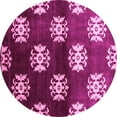 thumbnail image 1 of Ahgly Company Indoor Round Oriental Pink Industrial Area Rugs, 3' Round, 1 of 4