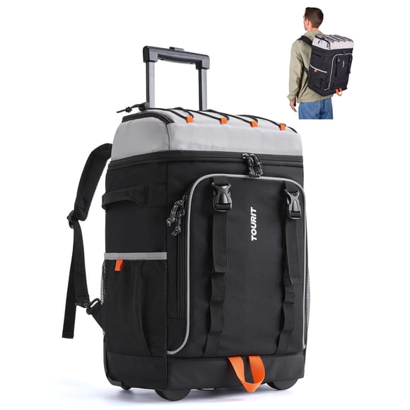 Mochila térmica TOURIT de 30 litros, 50 latas, con ruedas, para mujer