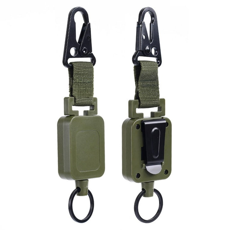 Retractable Badge Holder Fly Fishing Zinger Backpack Hook Heavy Duty  Accessories Retractor Tool Key Chain Reel Clip for Outdoor Fishing 