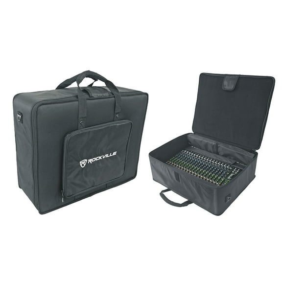Rockville MBP2620 26"x20" Pro Mixer Bag, Thick Foam Semi-Hard 6 Padded Dividers