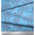 thumbnail image 3 of Soimoi Poly Georgette Fabric Yellow Blue Flower Floral Print Fabric by the Yard 52 Inch Wide, 3 of 3
