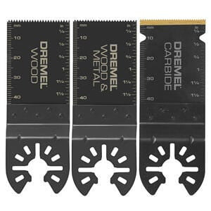 Dremel MM488B Universal Quick Fit Oscillating HCS, Bi-Metal, and Carbide Blades, 3 Pieces