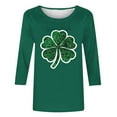 thumbnail image 5 of Zedker St Patricks Day Long Sleeve Shirt for Women Shamrock Clover Love Graphic Shirts Irish Gifts Tee Tops 2026, 5 of 6