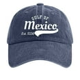 thumbnail image 1 of Gorra de béisbol estampada de denim lavado vintage para mujer, 1 of 3