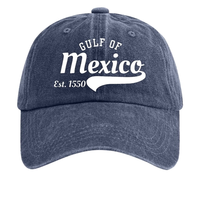 Gorra de béisbol estampada de denim lavado vintage para mujer