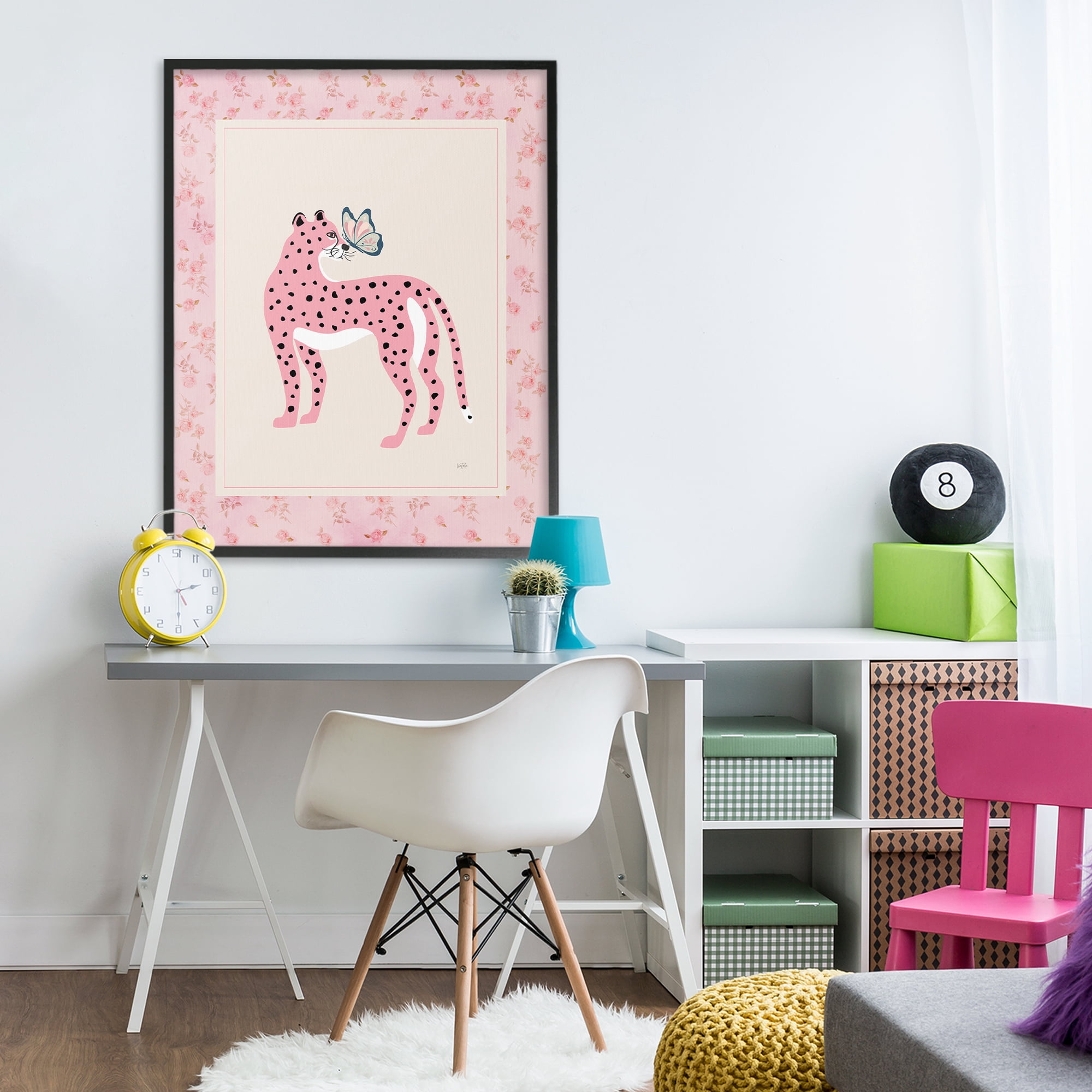 Stupell Industries Cheetah & Butterfly Friendship Black Framed Giclee Art, design by Natalie Carpentieri