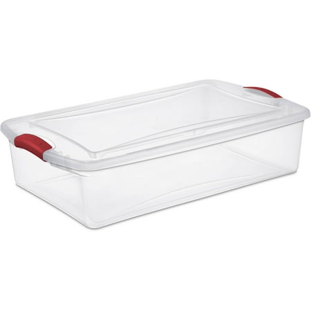 Sterilite 34-Quart Latch Box, Infra Red (Available in Case of 6 or Single Unit)