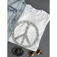 thumbnail image 3 of Floral Peace Sign T-Shirt Women -SPIdeals Designs, Female 5X-Large, 3 of 4