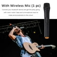 thumbnail image 3 of Portable Karaoke Machine with Mic, Remote, Retractable Handle, Wireless PA System Bluetooth Karaoke Speaker with Microphone for Party Music Dance, Supports TF Card/USB, AUX IN, 3 of 7